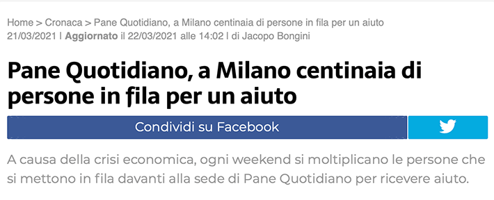 file per il pane a MIlano