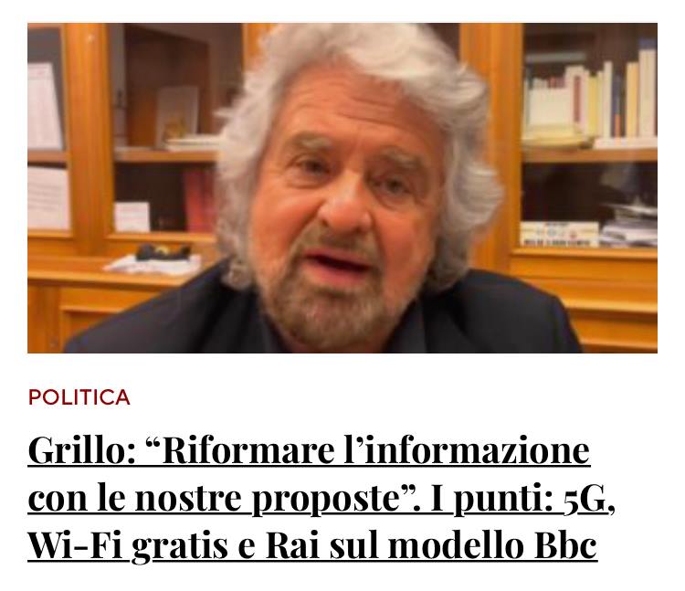 Promesse elettorali Beppe Grillo M5S