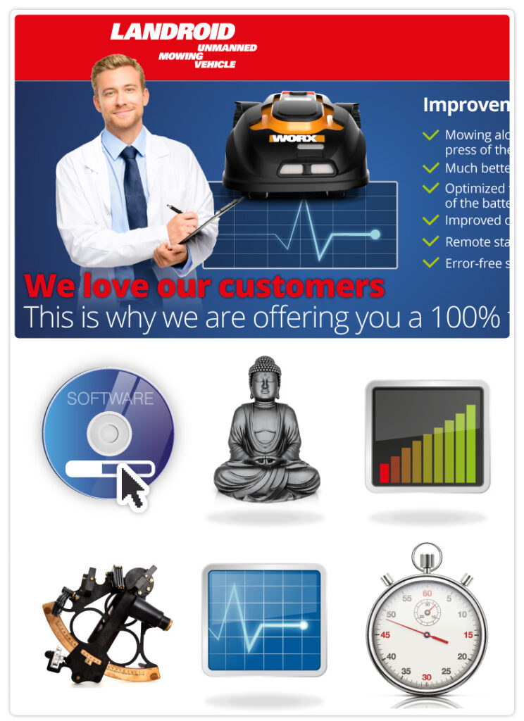 WORX - Programma di garanzia Landroid. Pagine web